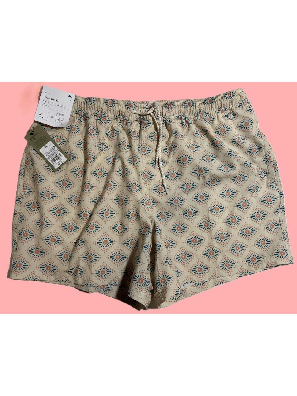 Goodfellow Swim Trunks Board Shorts Lined UPF 50 Mens XL NWT NEW